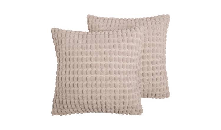 OHS 2 Pack Bobble Cushion Covers 45 x 45cm - Natural