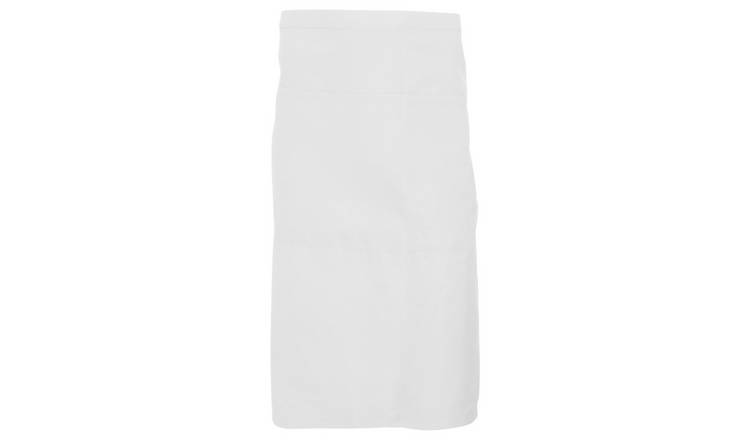 Dennys Unisex Adult Polyester Pocket Waist Apron - White