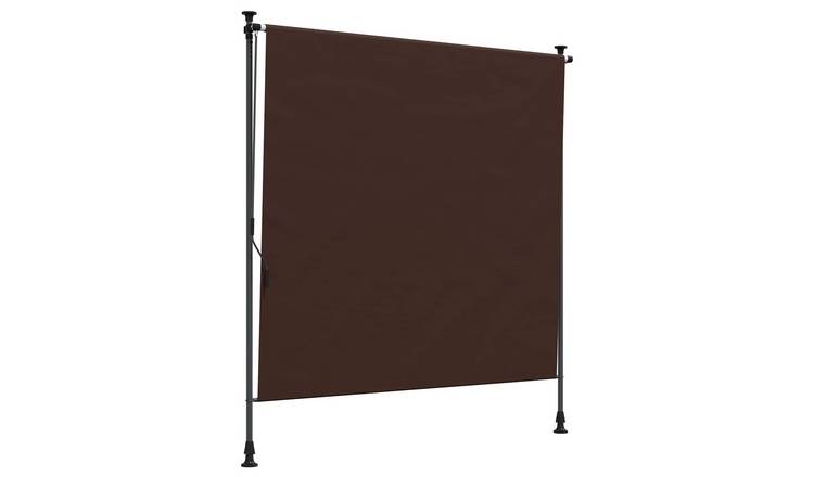 Walplus Polyester Outdoor Roller Blind - Brown - 100 x 270 cm