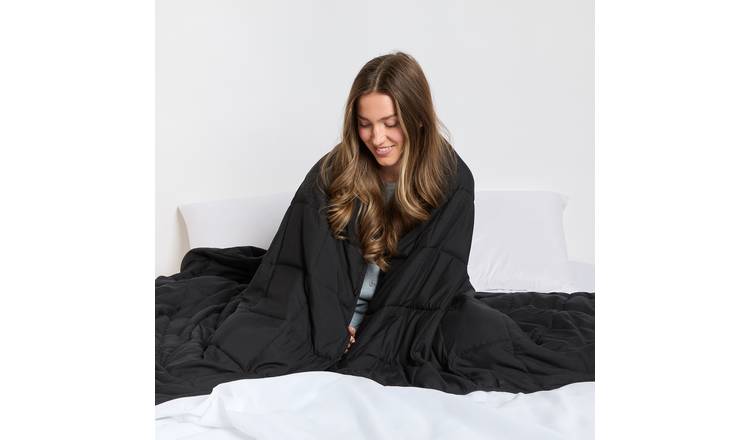OHS Supersoft 8kg Weighted Blanket 150x200cm - Black