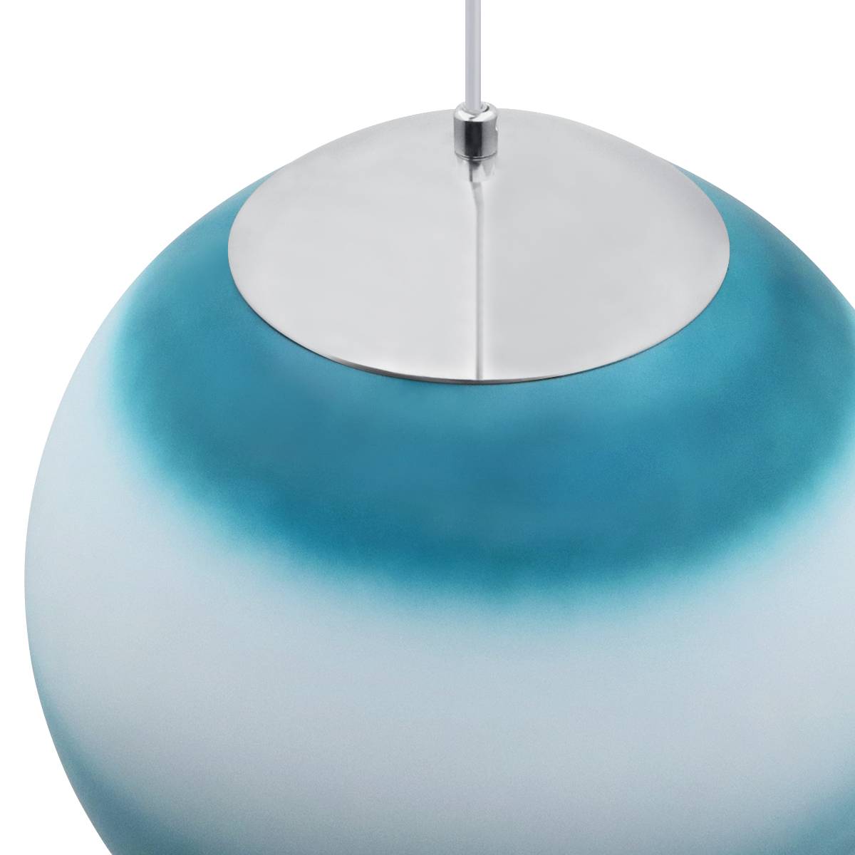 Energy Light Bulbs Sphere Ball Ceiling Pendant Light - Blue and White - Image 3