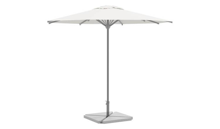 Walplus Pack of 4 Umbrella Weight Plates Granite Triangular 14 kg - Grey