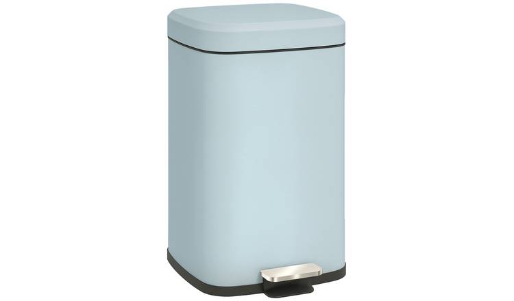 HOMCOM 20L Fingerprint Proof Pedal Bin with Removable Inner Bucket- Light Green