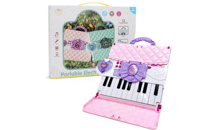 deAO 40 Key Folding Piano Keyboard Toy - Pink
