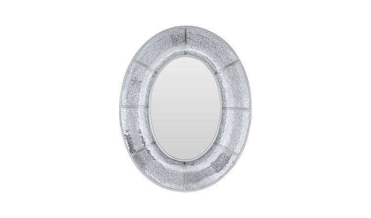 Orsina Pasadena Wren Oval Wall Mirror - Silver