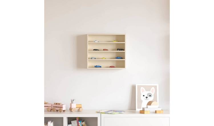 Walplus Engineered Wood Wall Display Case - Beige - 8.5 x 40 x 37 cm