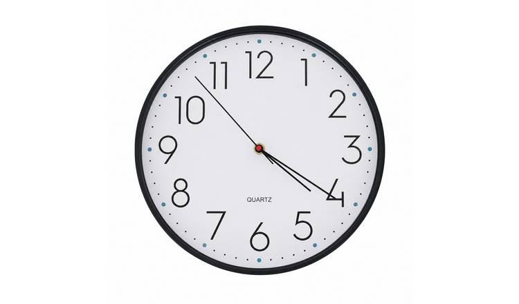 Harbour Housewares 30cm Wall Clock - Black