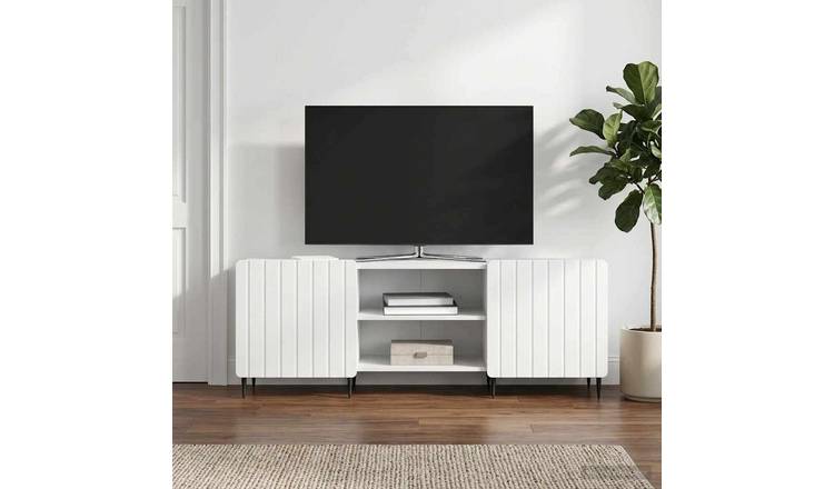 Walplus Engineered Wood TV Cabinet - White - 150 x 31 x 52 cm