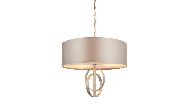 Loops Direct Steel Multi-Arm Ceiling Pendant Light - Antique Silver