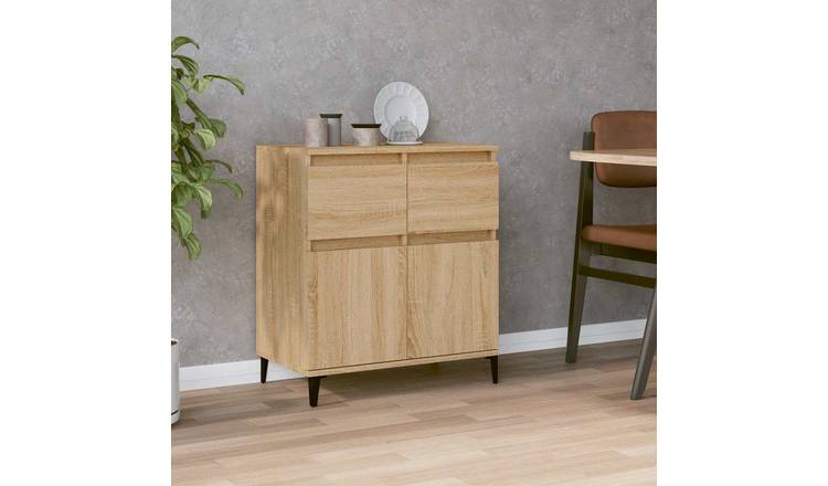 Walplus Engineered Wood Sideboard - Sonoma Oak - 60 x 35 x 70 cm