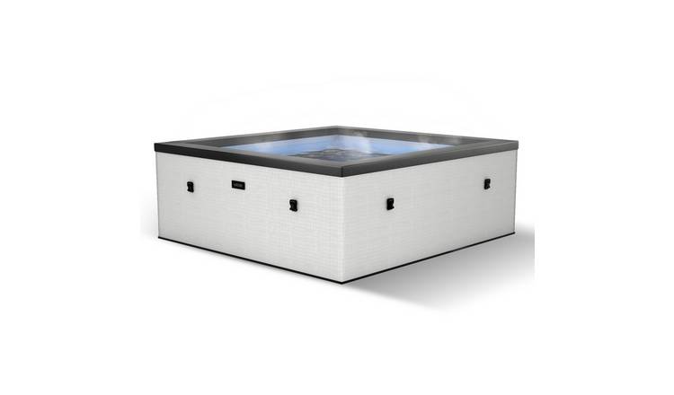 Wave Garda 4-Person Eco Foam Hot Tub with Integrated Heater - Pebble White