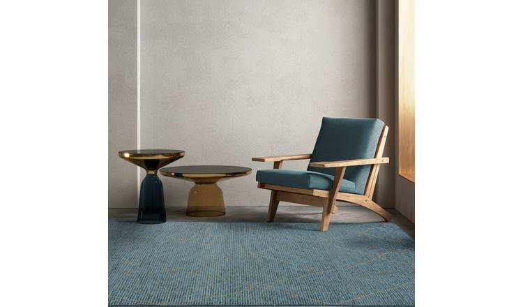 Mega Flooring Blue Modern Geometric Rug - 120 x 170cm