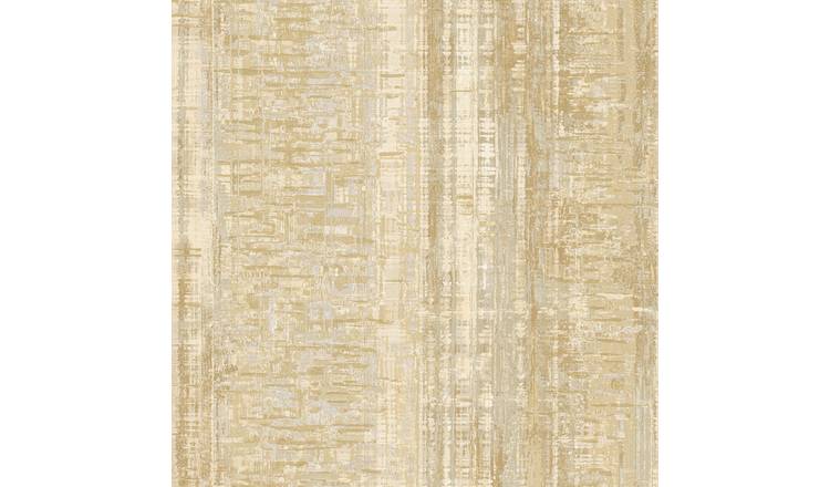 Grandeco Armana Textured Vertical Stone Effect Wallpaper - Gold