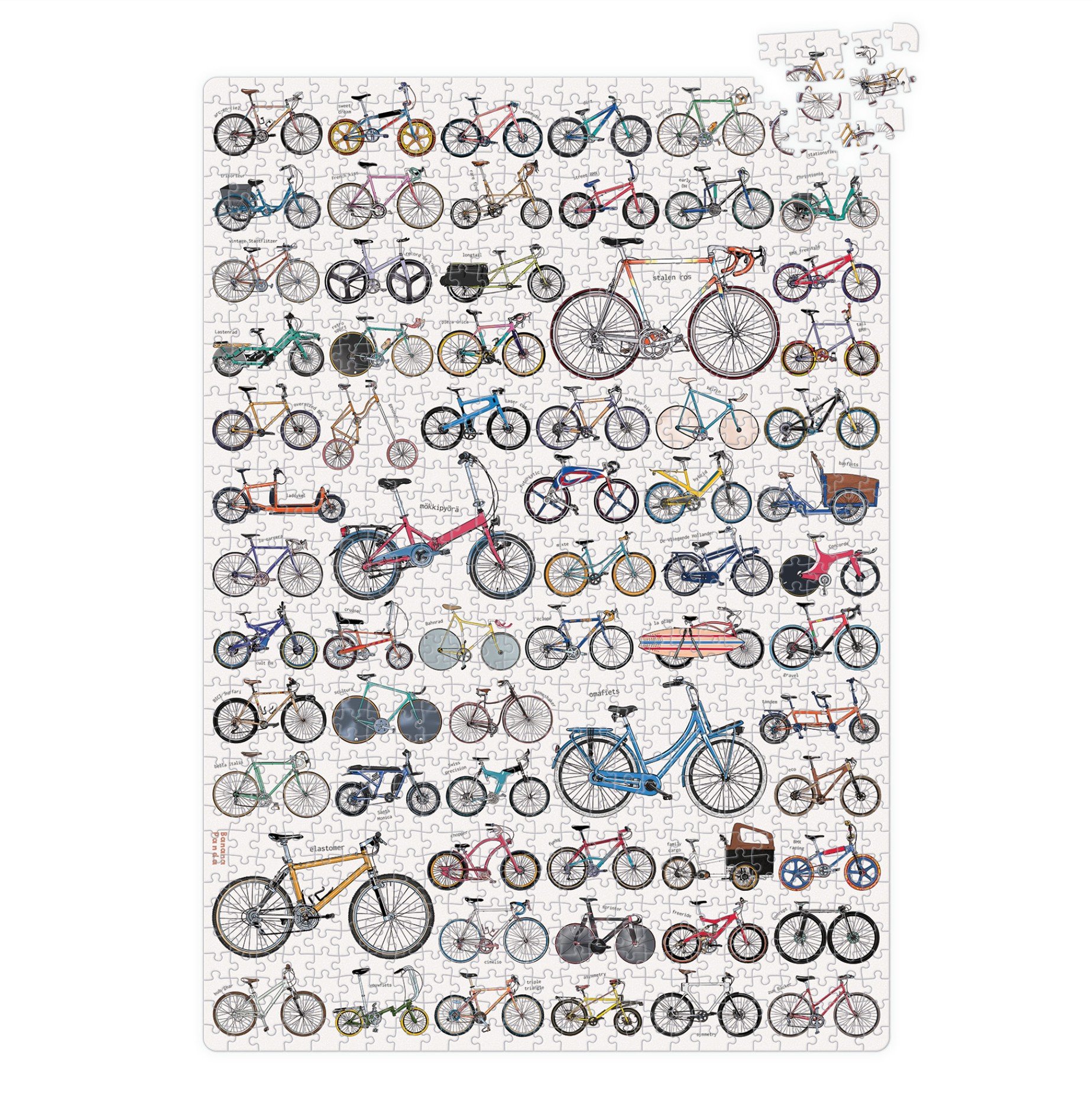Banana Panda Bicycles 1000 Piece Jigsaw Puzzle - Image 1