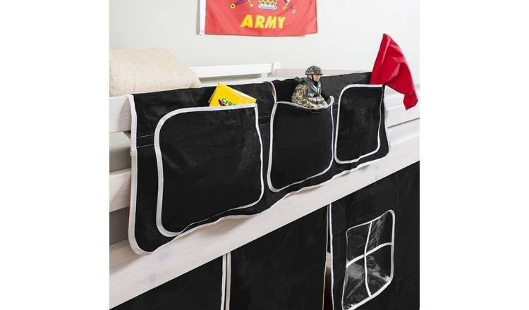 Noa & Nani Kids Bed Tidy Pocket Organiser in Pirates Design - Black