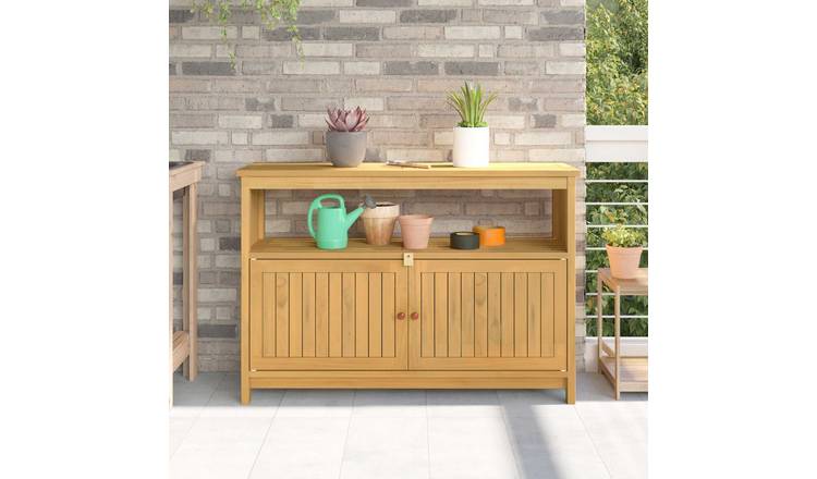 Walplus Solid Wood Console Table - Light Wood - 110 x 35 x 75 cm