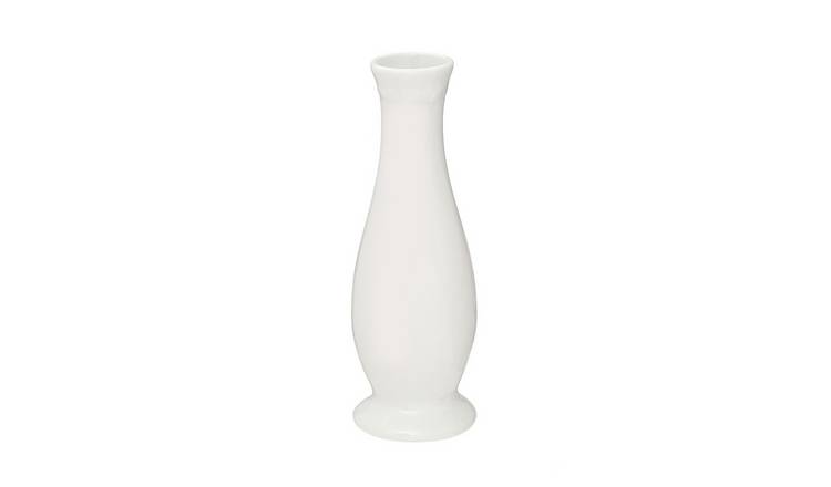 Orsina Embossed Porcelain Vase - White