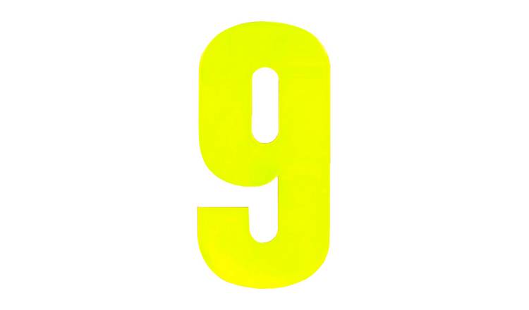 Securit No 9 Hi-Vis Bin Number - Yellow