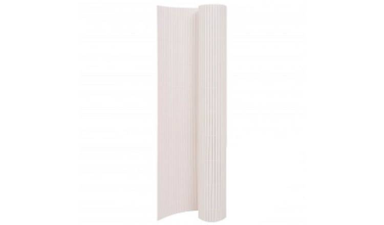 Walplus PVC Double-Sided Garden Fence - White - 110 x 300 cm