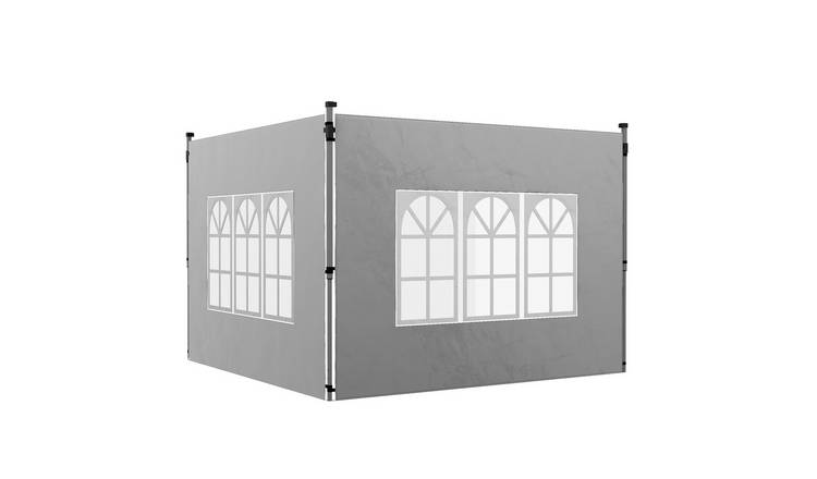 Outsunny Gazebo Side Panels for Pop Up Gazebo - Grey