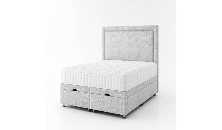 Comfy Deluxe Milan 6ft Super King  Ottoman End Lift  Bed Set - Silver