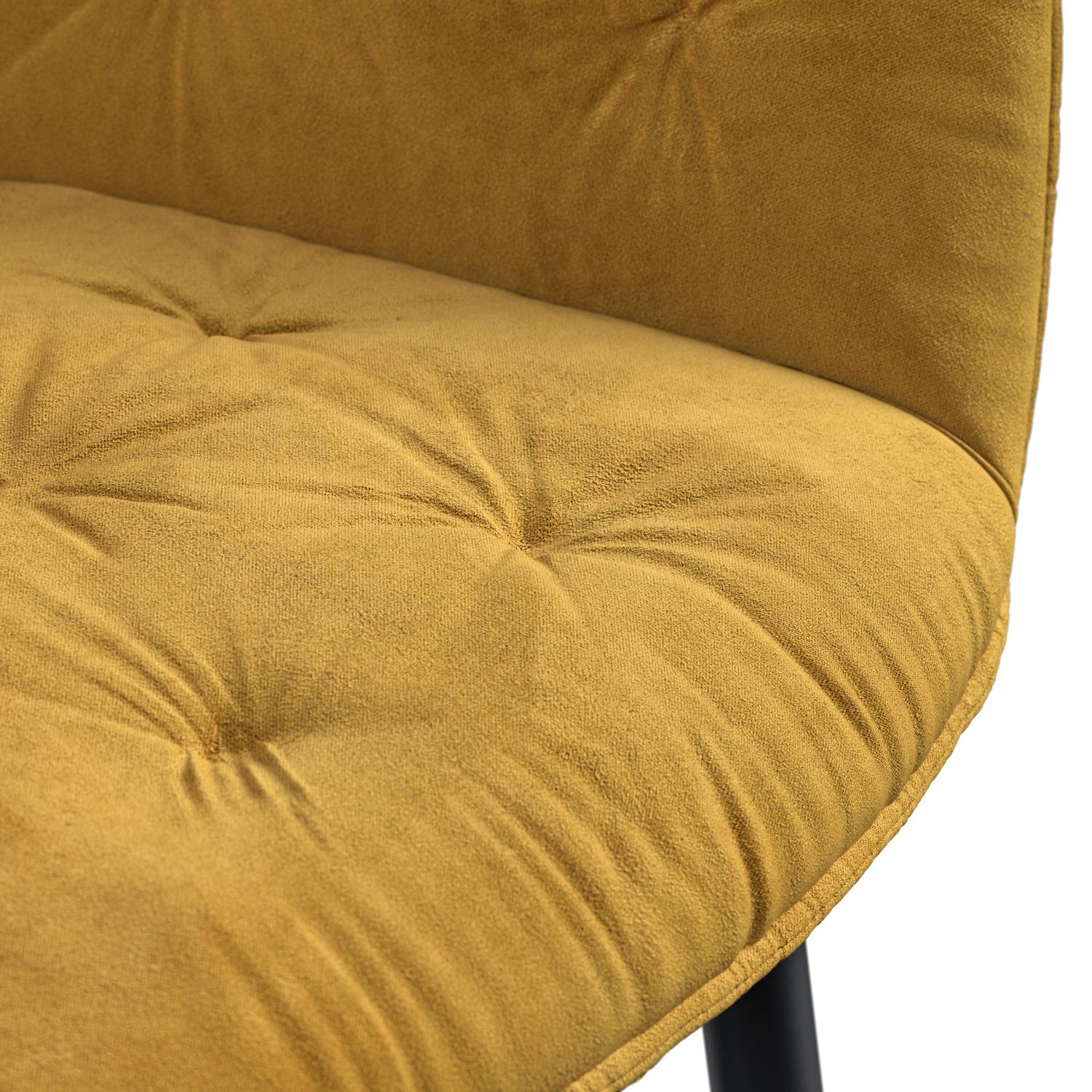 Furniture Online Arlo Anika Con Top w Black Leg Dining Table & 4 Mustard Chairs - Image 5