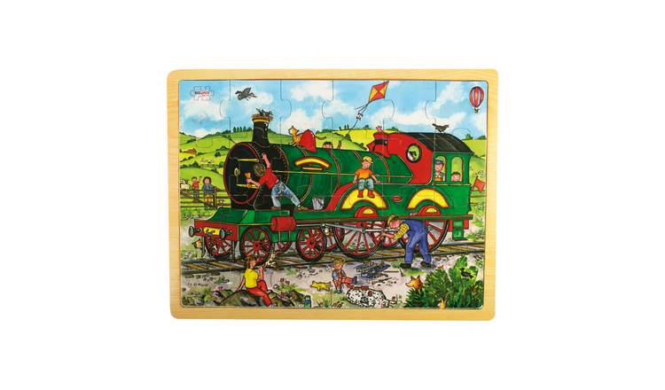 Bigjigs Toys Tray Puzzle - Train - 3 Years +