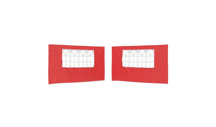 Walplus 400 x 195 cm PE Replacement Party Tent Sidewalls 2pcs - Red