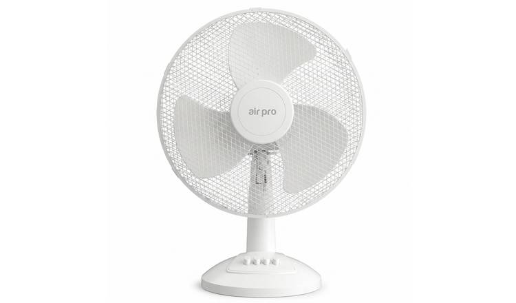 Air Pro 12in Desk Tower Fan with Tilt Oscillation & 3 Speeds - White
