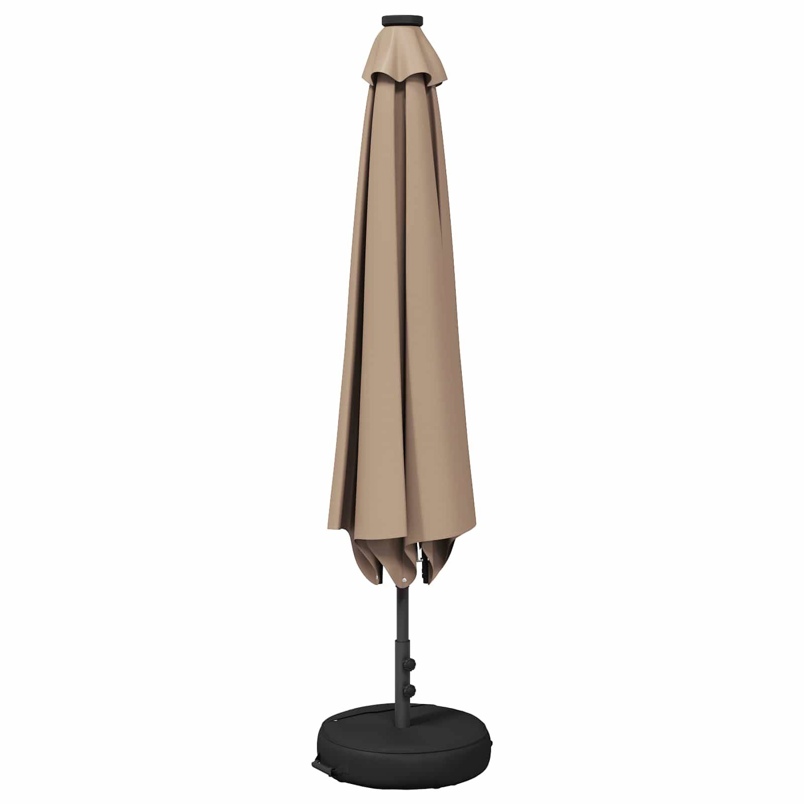 Walplus Polyester Garden Parasol - Taupe - 290 x 190 x 235 cm - Image 3