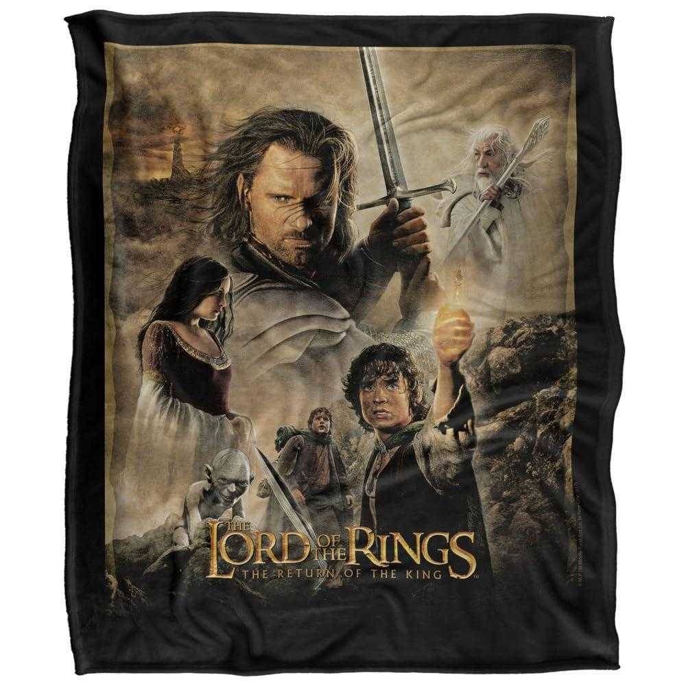 Lord Of The Rings Poster Soft Touch Blanket - 152cm x 127cm - Image 1