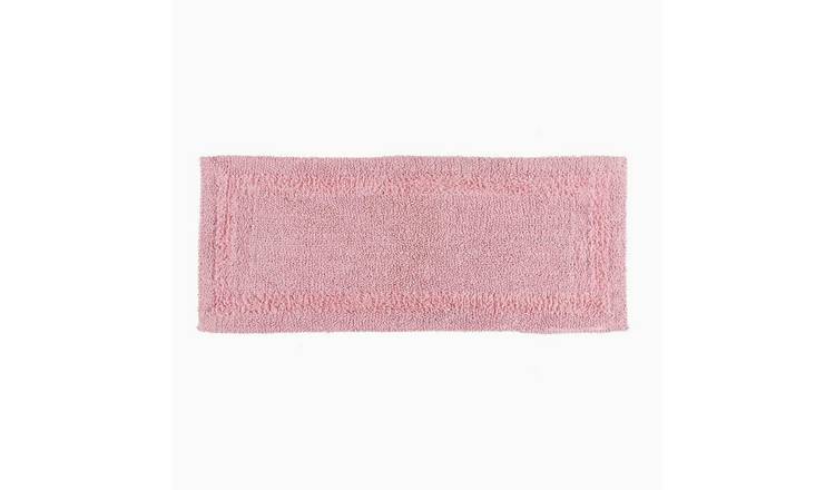 Homescapes Reversible Bath Mat Runner - Blush Pink
