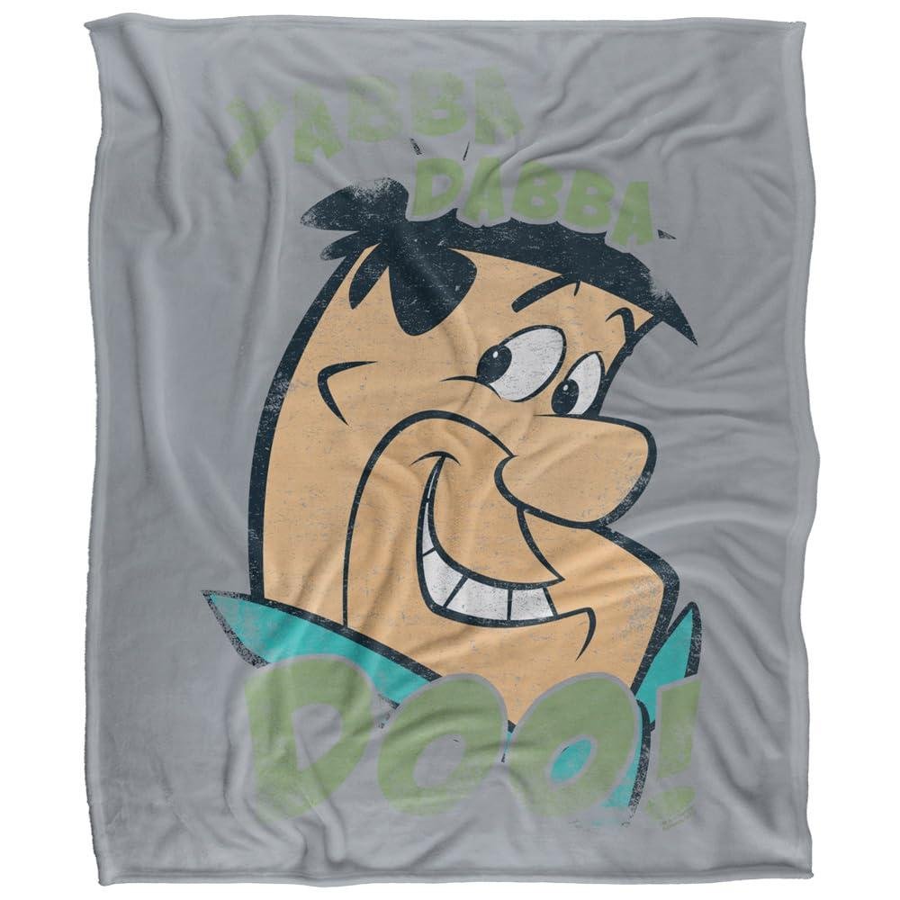 The Flintstones Yabba Dabba Doo Vintage Soft Touch Blanket - 147cm x 91cm - Image 1