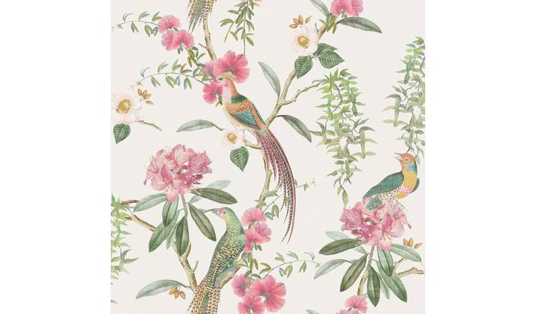 Arthouse Exotic Garden Wallpaper - Pink & Green