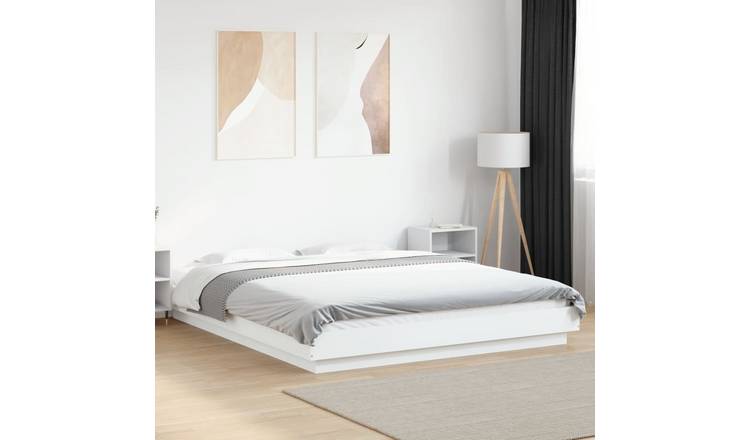 Walplus Solid Pine Single Headboard Bed Frame Tall Unit - Brown