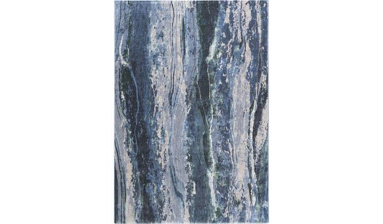 Mega Flooring Blue Modern Abstract Rug - 160 x 230cm