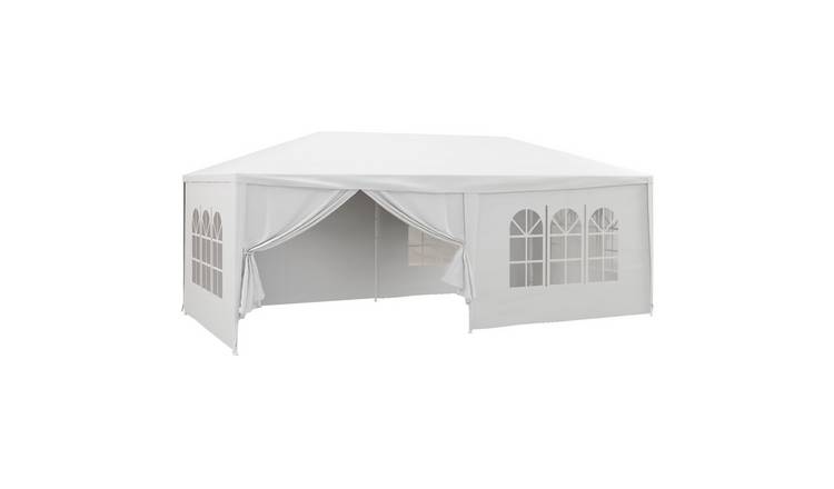 Outsunny 2 Room Polyethylene Gazebo - White