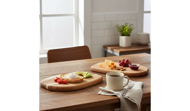 Orsina Kora Acacia Set of 2 Serving and Chopping Board