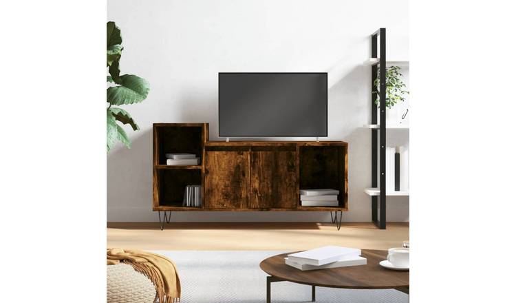 Walplus Engineered Wood TV Cabinet - Dark Oak - 100 x 35 x 55 cm