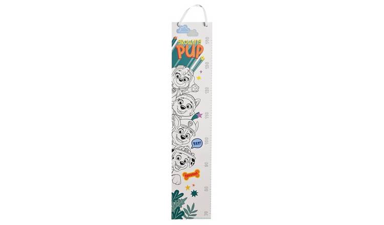Widdop Paw Patrol "Growing Pup" Colour in Height Chart - White