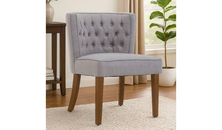 Orsina Parkside Fabric Curved Dining Chair – Grey