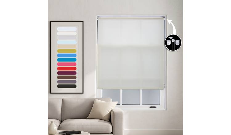 Furnished Cream Daylight Roller Blind Metal Fittings - 50 x 165cm