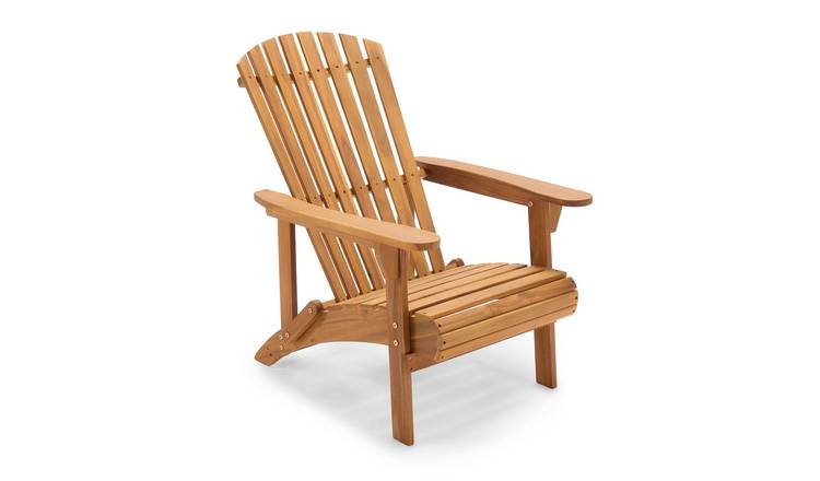 Vonhaus Hudson Acacia Wood Garden Adirondack Chair - Brown