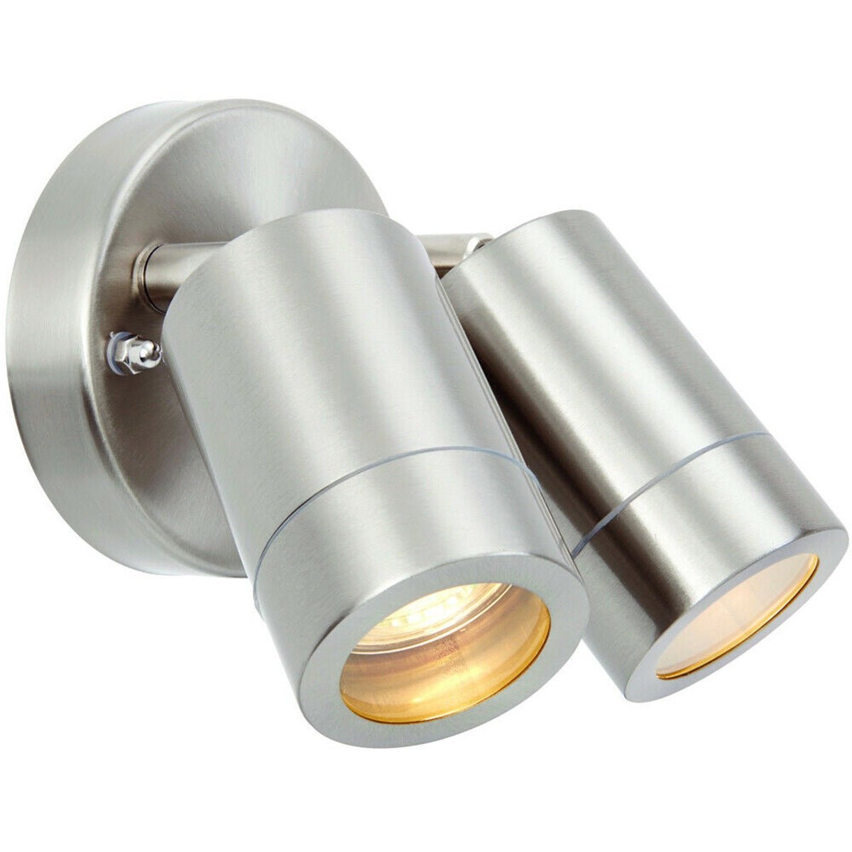 Loops Direct Palin Stainless Steel Adjustable Outdoor Spotlight - Brushed Steel - Image 1