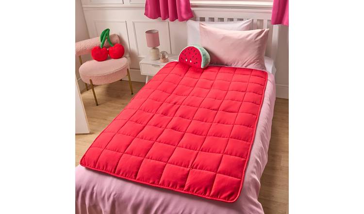 OHS Kids Supersoft 3kg Weighted Blanket 100x150cm - Pink/Red