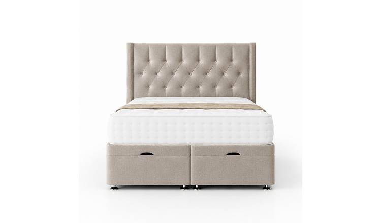 Comfy Deluxe  Miami Wing 5ft King Size  End Lift Ottoman Bed Set - Coffee