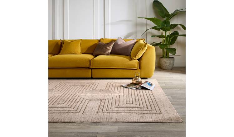 Mega Flooring Beige Modern Abstract Rug - 160 x 230cm