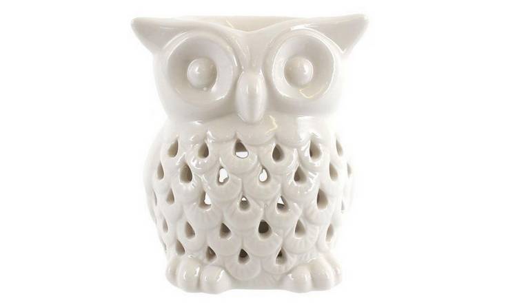 Something Different Owl Oil Burner - White