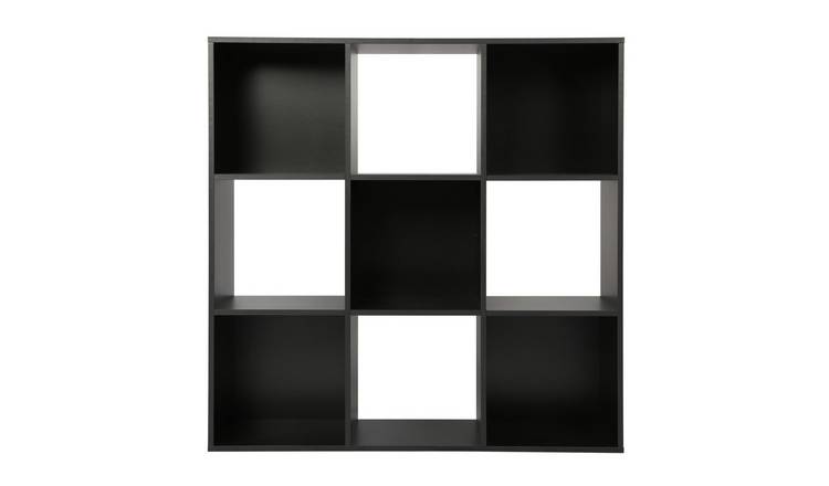 HomeGardenDirect Jane 3x3 Cube Bookcase - Black