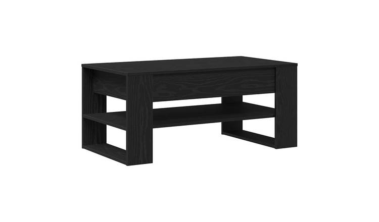 Walplus Engineered Wood Coffee Table - Black Oak - 102 x 55 x 45 cm